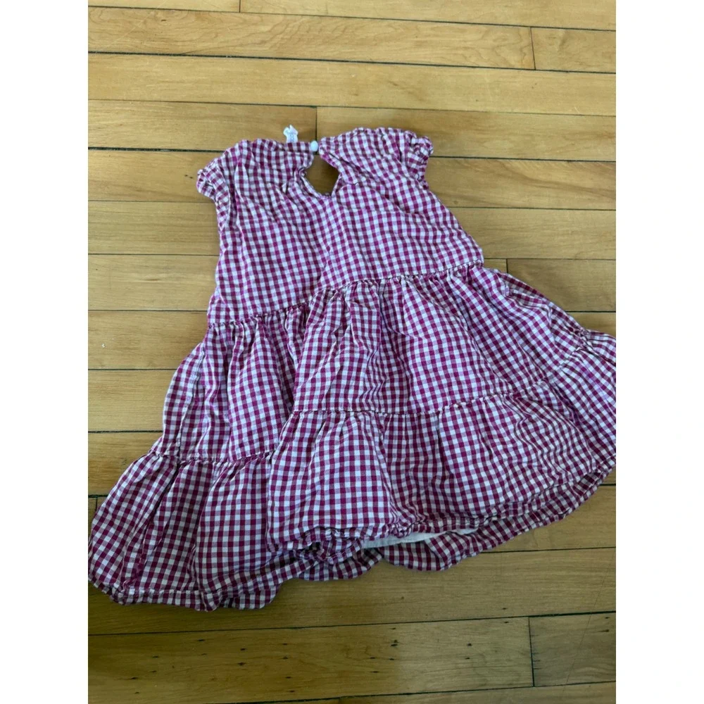 Coccodrillo red checkered toddler dress